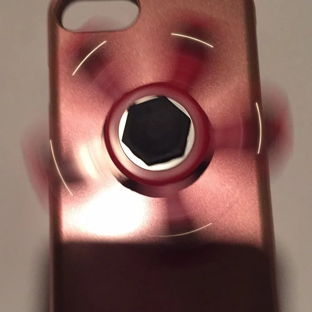 Rose Gold IPHONE 6S Case with Red Fidget Spinner